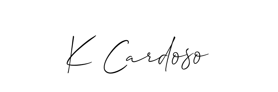 K Cardoso stylish signature style. Best Handwritten Sign (Allison_Script) for my name. Handwritten Signature Collection Ideas for my name K Cardoso. K Cardoso signature style 2 images and pictures png