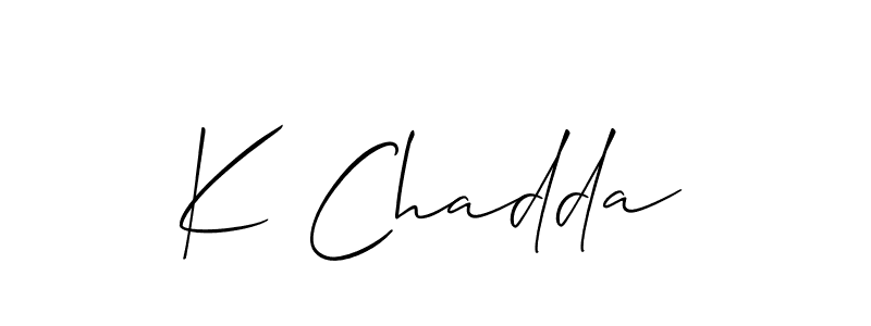 How to Draw K Chadda signature style? Allison_Script is a latest design signature styles for name K Chadda. K Chadda signature style 2 images and pictures png