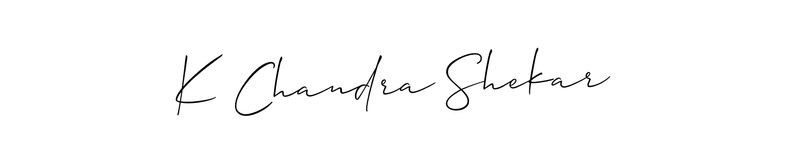 How to make K Chandra Shekar signature? Allison_Script is a professional autograph style. Create handwritten signature for K Chandra Shekar name. K Chandra Shekar signature style 2 images and pictures png