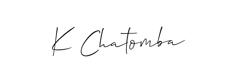 Here are the top 10 professional signature styles for the name K Chatomba. These are the best autograph styles you can use for your name. K Chatomba signature style 2 images and pictures png