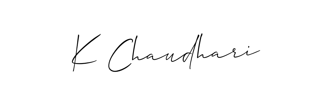 K Chaudhari stylish signature style. Best Handwritten Sign (Allison_Script) for my name. Handwritten Signature Collection Ideas for my name K Chaudhari. K Chaudhari signature style 2 images and pictures png