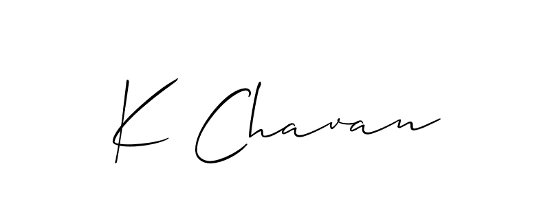 Create a beautiful signature design for name K Chavan. With this signature (Allison_Script) fonts, you can make a handwritten signature for free. K Chavan signature style 2 images and pictures png