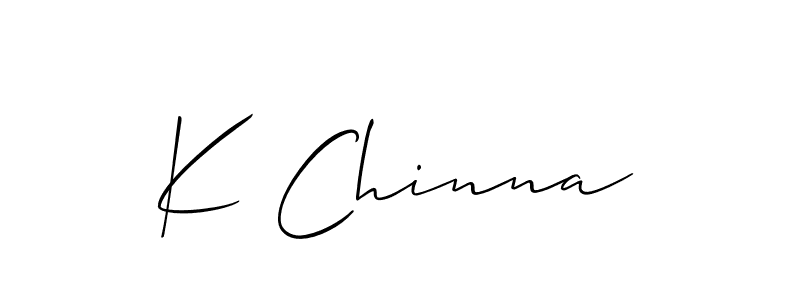 K Chinna stylish signature style. Best Handwritten Sign (Allison_Script) for my name. Handwritten Signature Collection Ideas for my name K Chinna. K Chinna signature style 2 images and pictures png