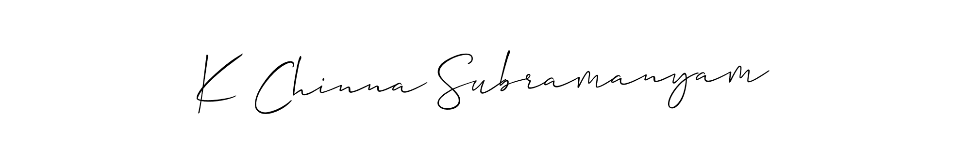 Make a beautiful signature design for name K Chinna Subramanyam. Use this online signature maker to create a handwritten signature for free. K Chinna Subramanyam signature style 2 images and pictures png