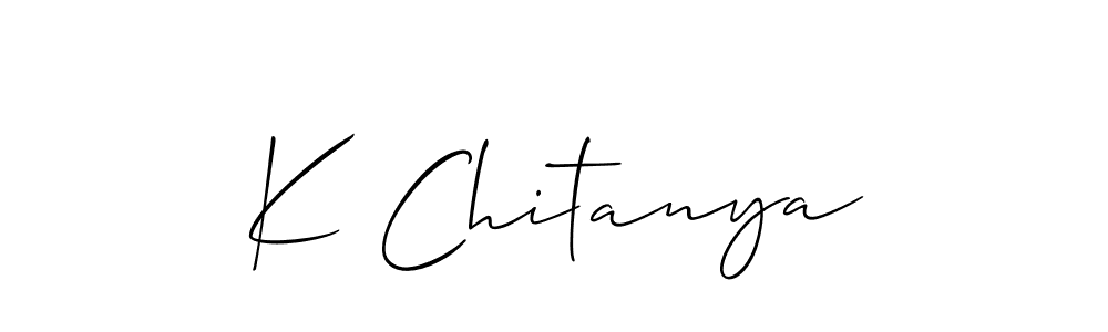 Best and Professional Signature Style for K Chitanya. Allison_Script Best Signature Style Collection. K Chitanya signature style 2 images and pictures png
