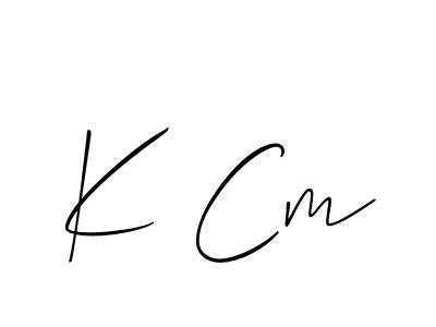 Use a signature maker to create a handwritten signature online. With this signature software, you can design (Allison_Script) your own signature for name K Cm. K Cm signature style 2 images and pictures png