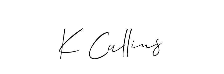 Check out images of Autograph of K Cullins name. Actor K Cullins Signature Style. Allison_Script is a professional sign style online. K Cullins signature style 2 images and pictures png