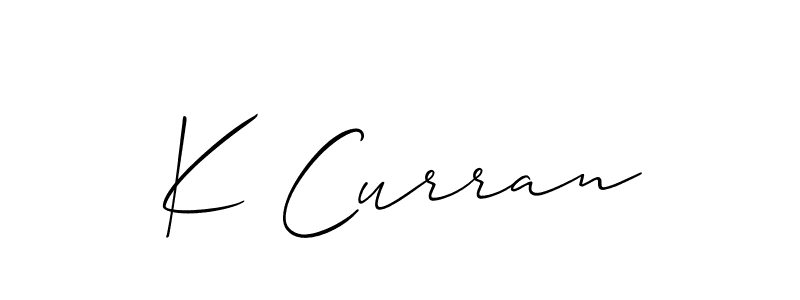 How to make K Curran signature? Allison_Script is a professional autograph style. Create handwritten signature for K Curran name. K Curran signature style 2 images and pictures png