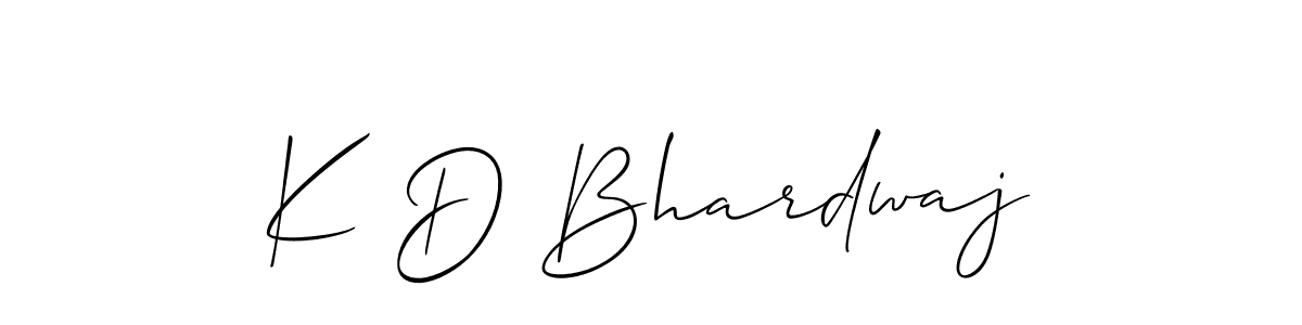Also You can easily find your signature by using the search form. We will create K D Bhardwaj name handwritten signature images for you free of cost using Allison_Script sign style. K D Bhardwaj signature style 2 images and pictures png