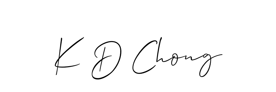 How to make K D Chong name signature. Use Allison_Script style for creating short signs online. This is the latest handwritten sign. K D Chong signature style 2 images and pictures png