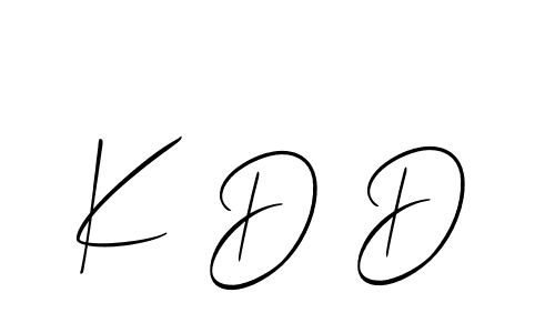 Use a signature maker to create a handwritten signature online. With this signature software, you can design (Allison_Script) your own signature for name K D D. K D D signature style 2 images and pictures png