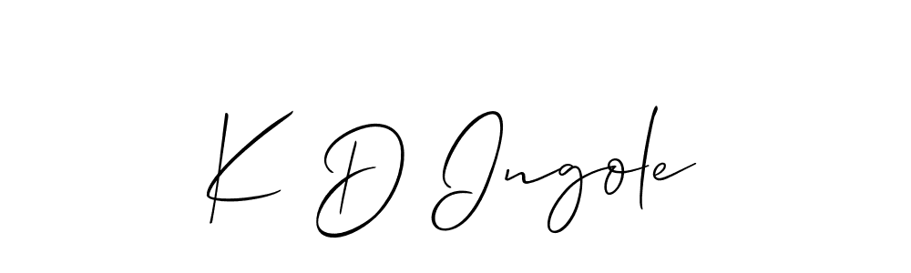 You should practise on your own different ways (Allison_Script) to write your name (K D Ingole) in signature. don't let someone else do it for you. K D Ingole signature style 2 images and pictures png