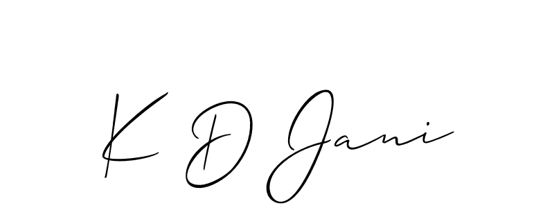 Create a beautiful signature design for name K D Jani. With this signature (Allison_Script) fonts, you can make a handwritten signature for free. K D Jani signature style 2 images and pictures png