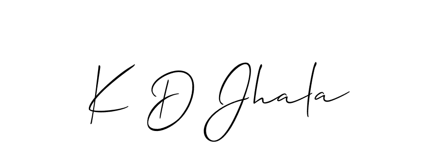 if you are searching for the best signature style for your name K D Jhala. so please give up your signature search. here we have designed multiple signature styles  using Allison_Script. K D Jhala signature style 2 images and pictures png