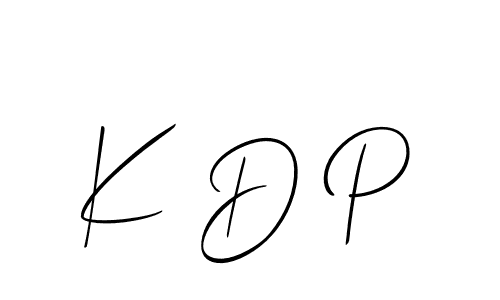 Make a short K D P signature style. Manage your documents anywhere anytime using Allison_Script. Create and add eSignatures, submit forms, share and send files easily. K D P signature style 2 images and pictures png