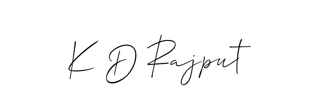 It looks lik you need a new signature style for name K D Rajput. Design unique handwritten (Allison_Script) signature with our free signature maker in just a few clicks. K D Rajput signature style 2 images and pictures png