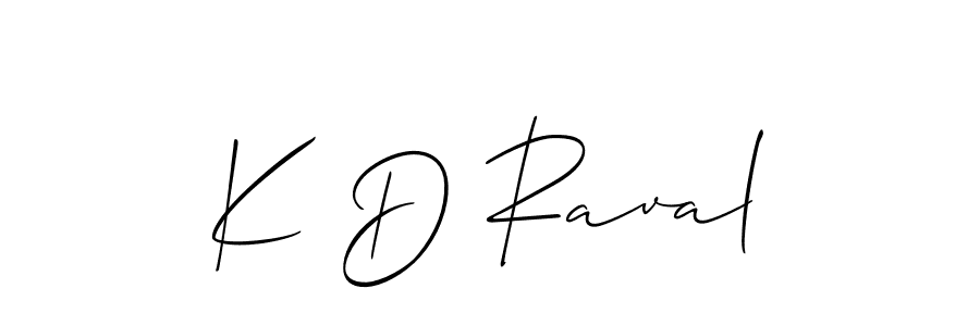 Make a beautiful signature design for name K D Raval. Use this online signature maker to create a handwritten signature for free. K D Raval signature style 2 images and pictures png