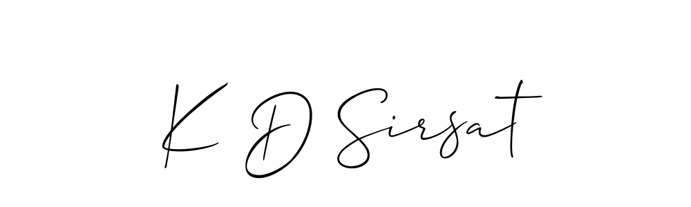 You can use this online signature creator to create a handwritten signature for the name K D Sirsat. This is the best online autograph maker. K D Sirsat signature style 2 images and pictures png
