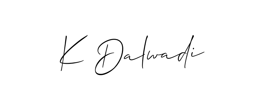 Also we have K Dalwadi name is the best signature style. Create professional handwritten signature collection using Allison_Script autograph style. K Dalwadi signature style 2 images and pictures png