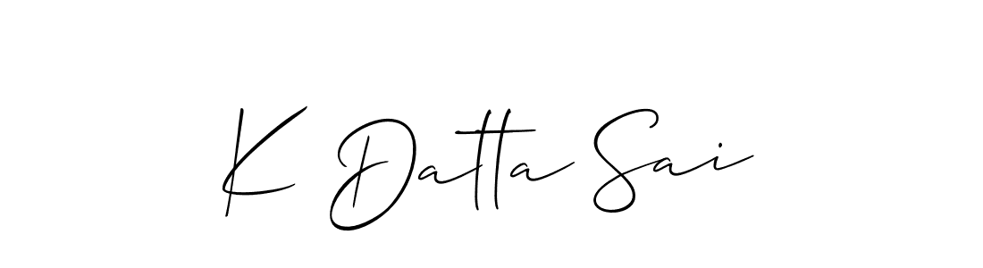 Use a signature maker to create a handwritten signature online. With this signature software, you can design (Allison_Script) your own signature for name K Datta Sai. K Datta Sai signature style 2 images and pictures png