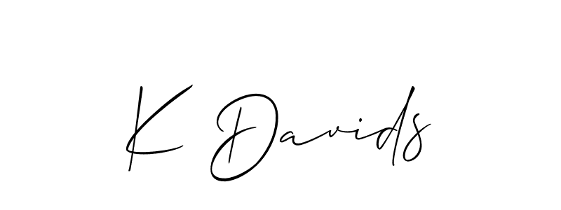 How to Draw K Davids signature style? Allison_Script is a latest design signature styles for name K Davids. K Davids signature style 2 images and pictures png