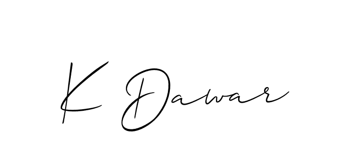 Once you've used our free online signature maker to create your best signature Allison_Script style, it's time to enjoy all of the benefits that K Dawar name signing documents. K Dawar signature style 2 images and pictures png