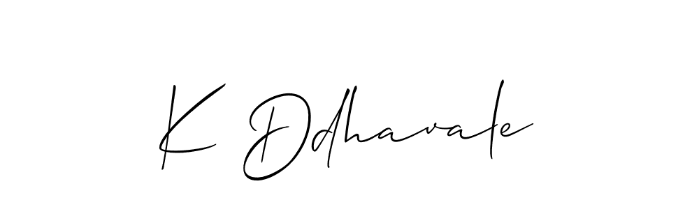 Create a beautiful signature design for name K Ddhavale. With this signature (Allison_Script) fonts, you can make a handwritten signature for free. K Ddhavale signature style 2 images and pictures png