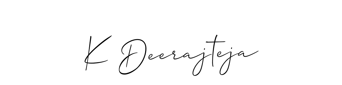 Make a beautiful signature design for name K Deerajteja. Use this online signature maker to create a handwritten signature for free. K Deerajteja signature style 2 images and pictures png