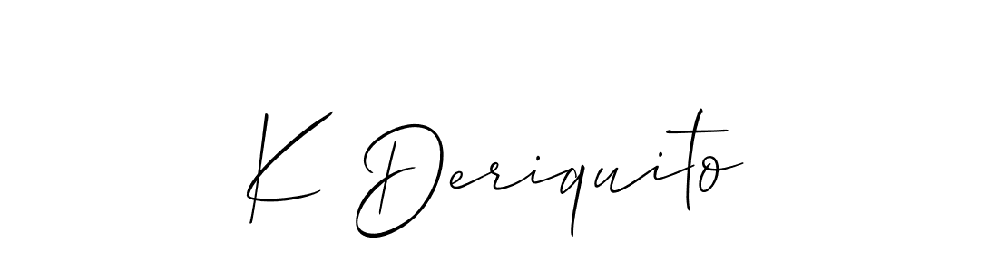 Make a beautiful signature design for name K Deriquito. Use this online signature maker to create a handwritten signature for free. K Deriquito signature style 2 images and pictures png