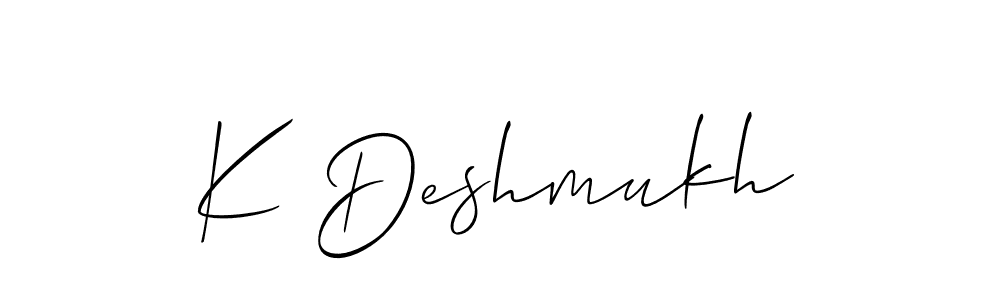 Once you've used our free online signature maker to create your best signature Allison_Script style, it's time to enjoy all of the benefits that K Deshmukh name signing documents. K Deshmukh signature style 2 images and pictures png