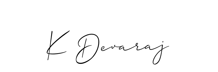 Use a signature maker to create a handwritten signature online. With this signature software, you can design (Allison_Script) your own signature for name K Devaraj. K Devaraj signature style 2 images and pictures png