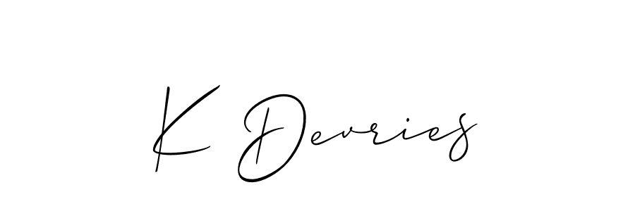 Once you've used our free online signature maker to create your best signature Allison_Script style, it's time to enjoy all of the benefits that K Devries name signing documents. K Devries signature style 2 images and pictures png