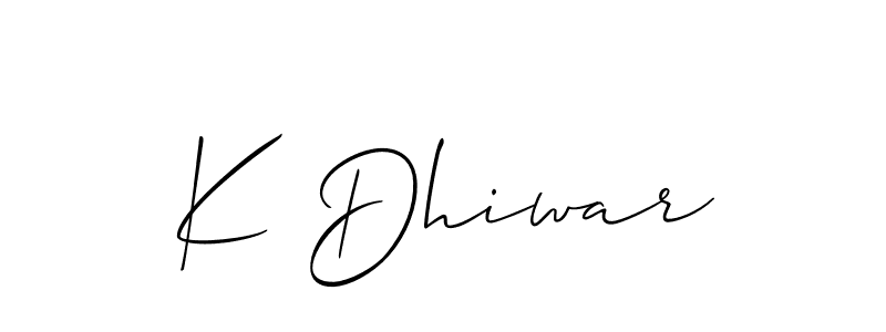See photos of K Dhiwar official signature by Spectra . Check more albums & portfolios. Read reviews & check more about Allison_Script font. K Dhiwar signature style 2 images and pictures png