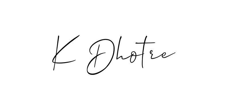 This is the best signature style for the K Dhotre name. Also you like these signature font (Allison_Script). Mix name signature. K Dhotre signature style 2 images and pictures png