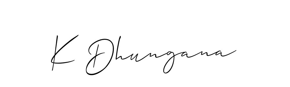 Once you've used our free online signature maker to create your best signature Allison_Script style, it's time to enjoy all of the benefits that K Dhungana name signing documents. K Dhungana signature style 2 images and pictures png