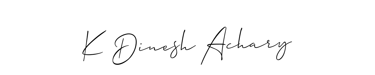 if you are searching for the best signature style for your name K Dinesh Achary. so please give up your signature search. here we have designed multiple signature styles  using Allison_Script. K Dinesh Achary signature style 2 images and pictures png