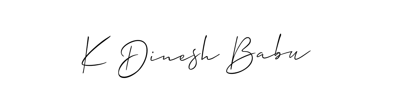 if you are searching for the best signature style for your name K Dinesh Babu. so please give up your signature search. here we have designed multiple signature styles  using Allison_Script. K Dinesh Babu signature style 2 images and pictures png