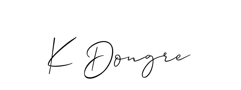 Also we have K Dongre name is the best signature style. Create professional handwritten signature collection using Allison_Script autograph style. K Dongre signature style 2 images and pictures png