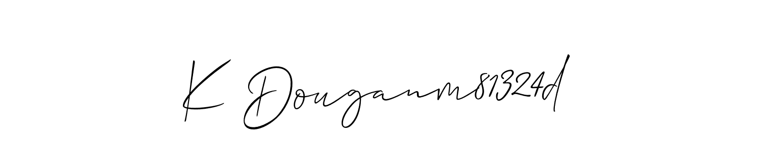 How to make K Douganm81324d name signature. Use Allison_Script style for creating short signs online. This is the latest handwritten sign. K Douganm81324d signature style 2 images and pictures png