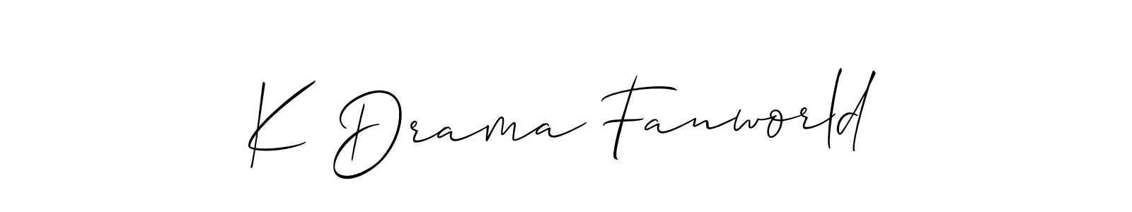 Make a beautiful signature design for name K Drama Fanworld. Use this online signature maker to create a handwritten signature for free. K Drama Fanworld signature style 2 images and pictures png