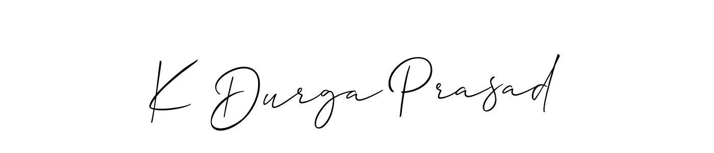 Create a beautiful signature design for name K Durga Prasad. With this signature (Allison_Script) fonts, you can make a handwritten signature for free. K Durga Prasad signature style 2 images and pictures png