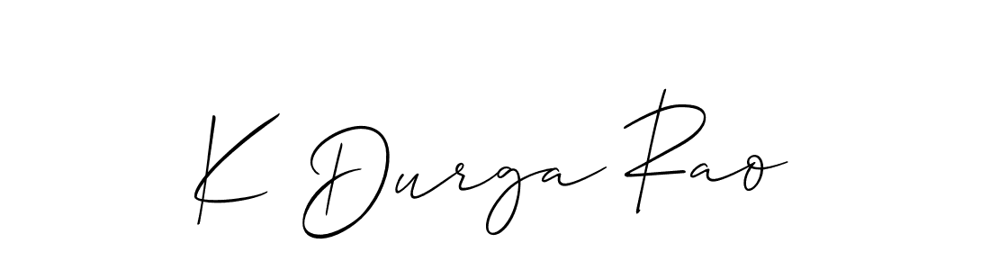 This is the best signature style for the K Durga Rao name. Also you like these signature font (Allison_Script). Mix name signature. K Durga Rao signature style 2 images and pictures png