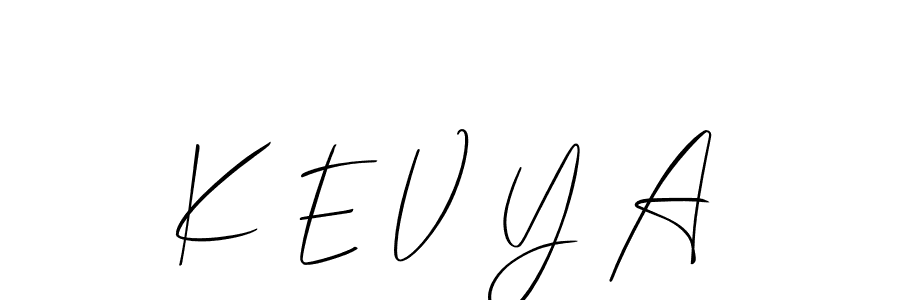 Similarly Allison_Script is the best handwritten signature design. Signature creator online .You can use it as an online autograph creator for name K E V Y A. K E V Y A signature style 2 images and pictures png