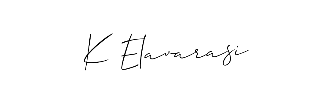 Similarly Allison_Script is the best handwritten signature design. Signature creator online .You can use it as an online autograph creator for name K Elavarasi. K Elavarasi signature style 2 images and pictures png