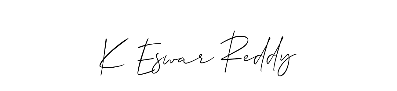 Create a beautiful signature design for name K Eswar Reddy. With this signature (Allison_Script) fonts, you can make a handwritten signature for free. K Eswar Reddy signature style 2 images and pictures png