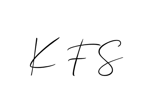 K F S stylish signature style. Best Handwritten Sign (Allison_Script) for my name. Handwritten Signature Collection Ideas for my name K F S. K F S signature style 2 images and pictures png