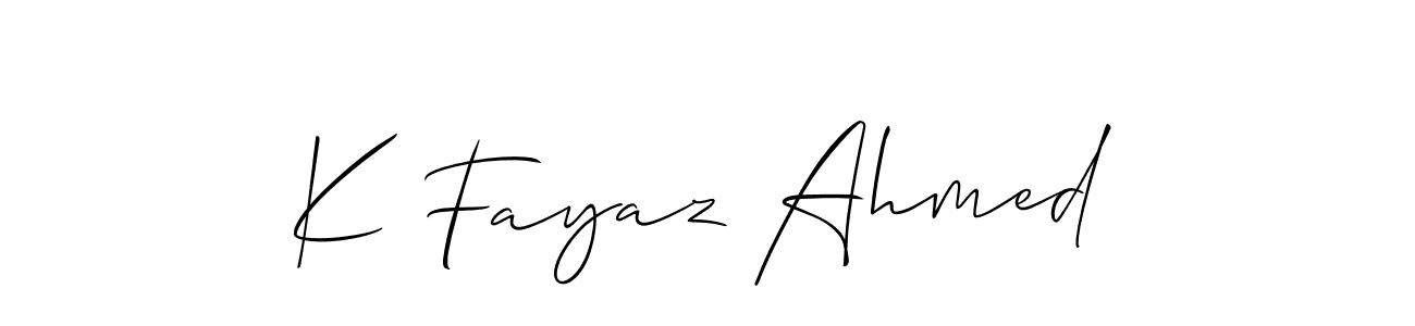 Make a beautiful signature design for name K Fayaz Ahmed. Use this online signature maker to create a handwritten signature for free. K Fayaz Ahmed signature style 2 images and pictures png