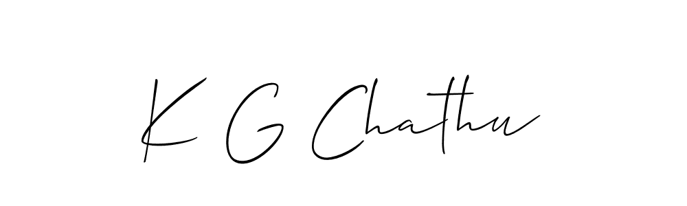 Once you've used our free online signature maker to create your best signature Allison_Script style, it's time to enjoy all of the benefits that K G Chathu name signing documents. K G Chathu signature style 2 images and pictures png