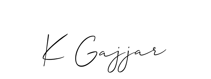 Once you've used our free online signature maker to create your best signature Allison_Script style, it's time to enjoy all of the benefits that K Gajjar name signing documents. K Gajjar signature style 2 images and pictures png