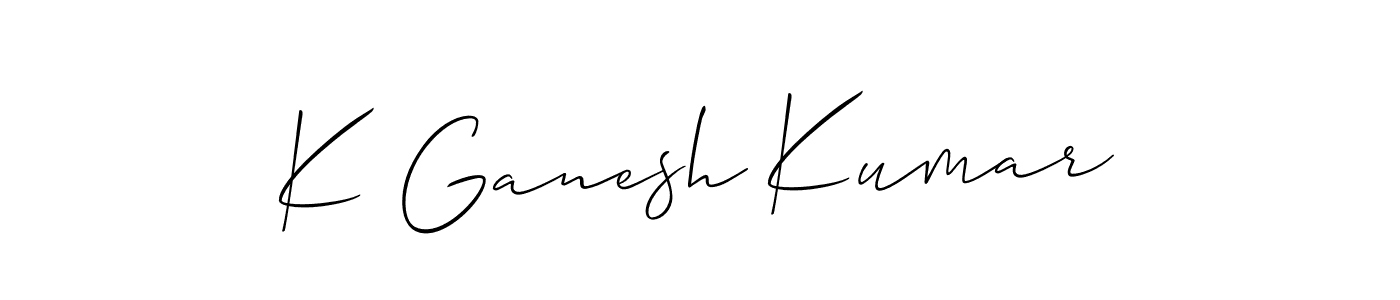 Once you've used our free online signature maker to create your best signature Allison_Script style, it's time to enjoy all of the benefits that K Ganesh Kumar name signing documents. K Ganesh Kumar signature style 2 images and pictures png